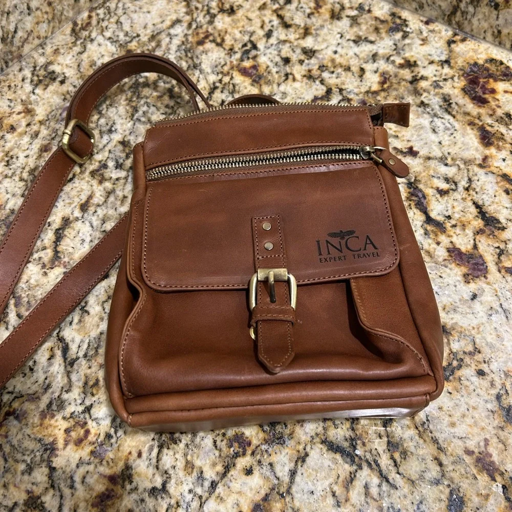 Men’s INCA Expert Travel Tan Leather Messenger Crossbody Bag for Men-gorgeous